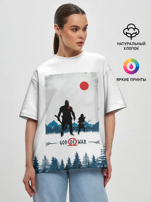 Женская футболка оверсайз