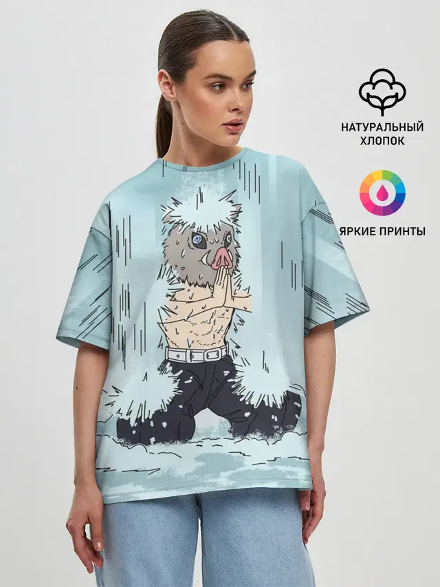 Женская футболка оверсайз