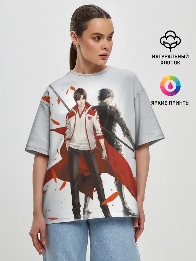 Женская футболка оверсайз