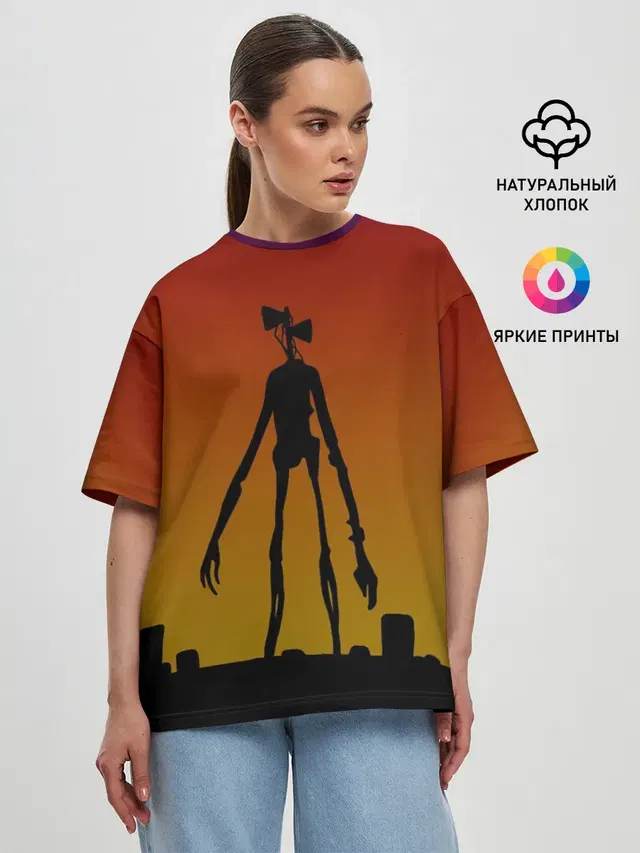 Женская футболка оверсайз