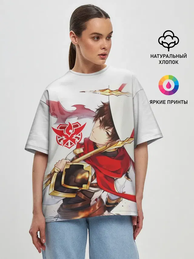 Женская футболка оверсайз с принтом «Аватар короля — Ye Xiu The Kings Avatar»