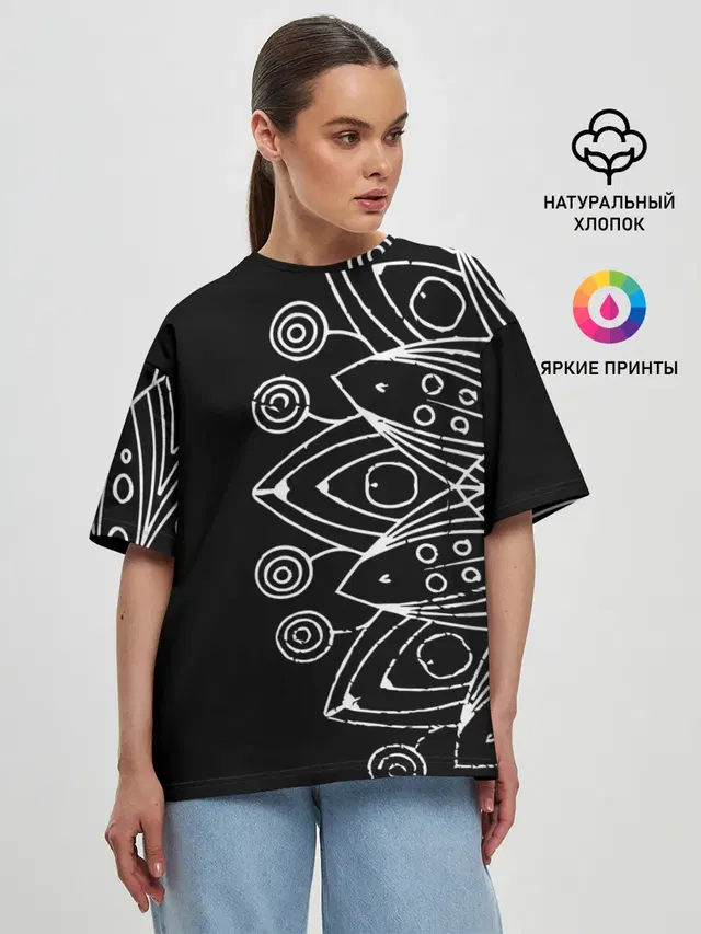 Женская футболка оверсайз