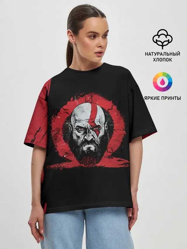 Женская футболка оверсайз