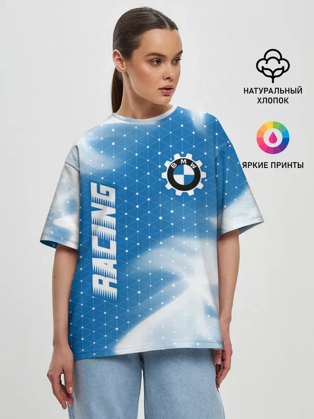 Женская футболка оверсайз
