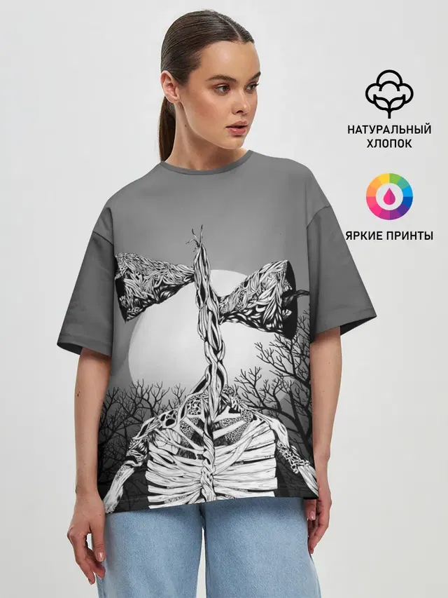 Женская футболка оверсайз