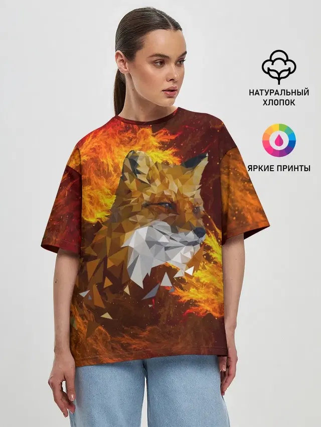 Женская футболка оверсайз