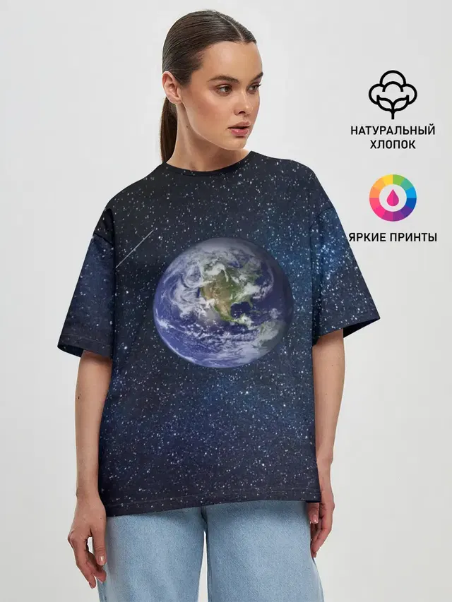 Женская футболка оверсайз