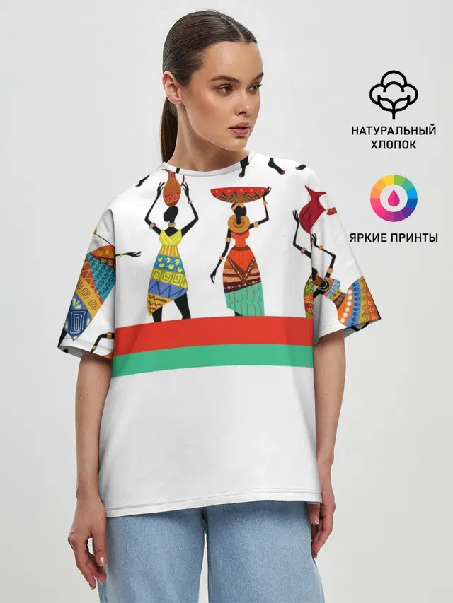 Женская футболка оверсайз