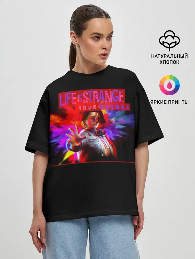 Женская футболка оверсайз с принтом «Life is Strange 3»