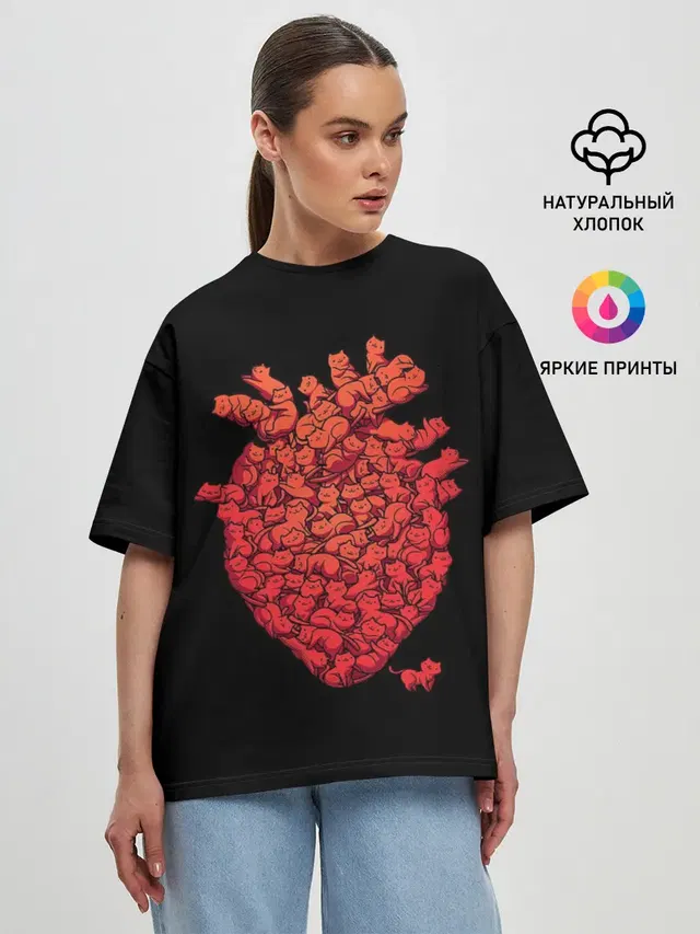 Женская футболка оверсайз