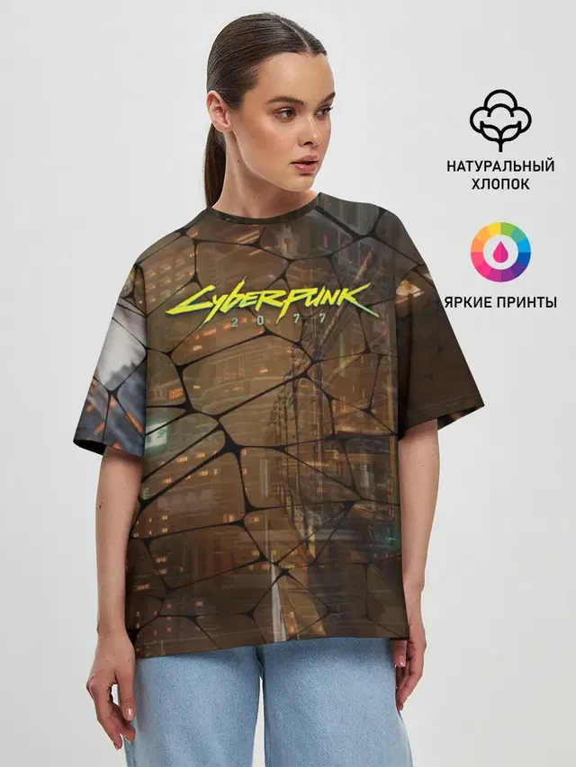 Женская футболка оверсайз