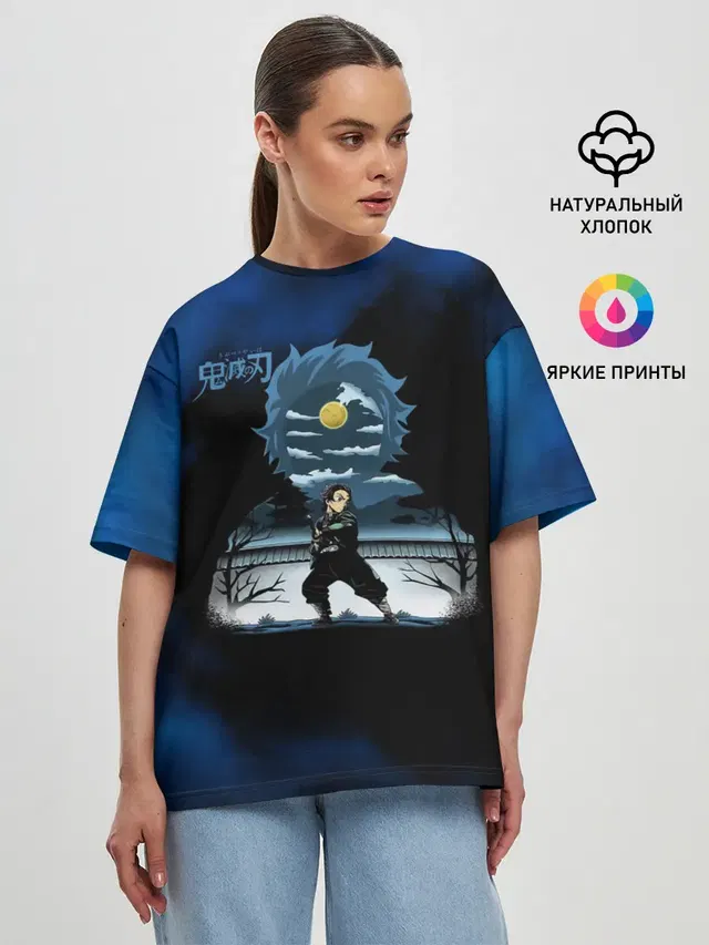 Женская футболка оверсайз
