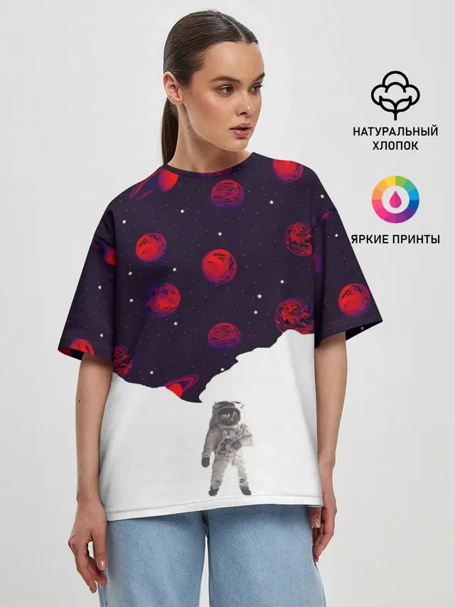 Женская футболка оверсайз