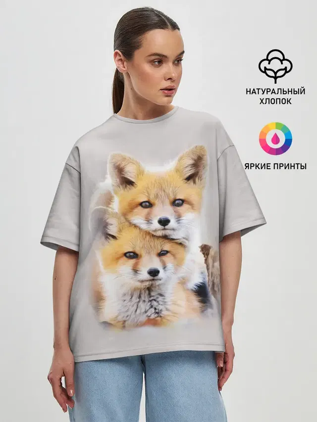 Женская футболка оверсайз