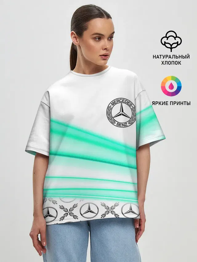 Женская футболка оверсайз