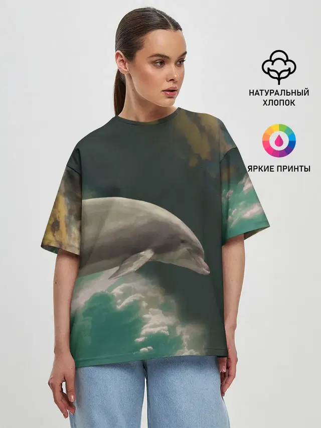 Женская футболка оверсайз