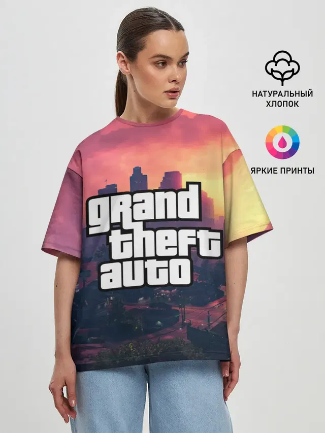 Женская футболка оверсайз