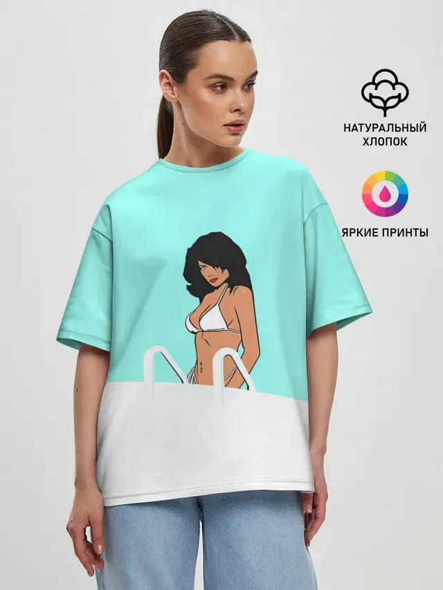 Женская футболка оверсайз