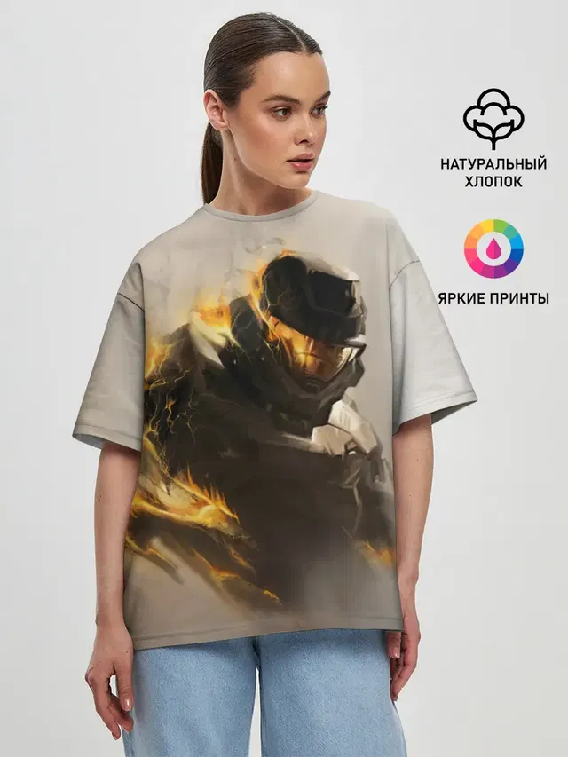 Женская футболка оверсайз