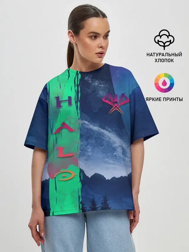 Женская футболка оверсайз