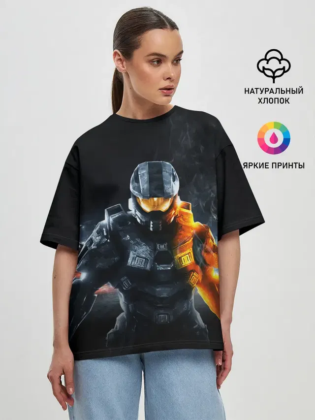 Женская футболка оверсайз