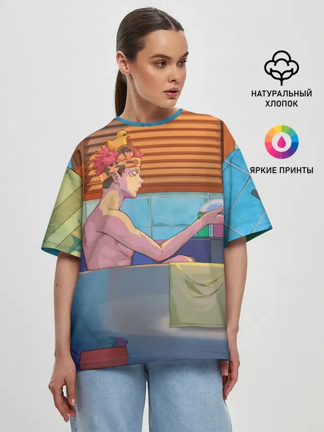 Женская футболка оверсайз