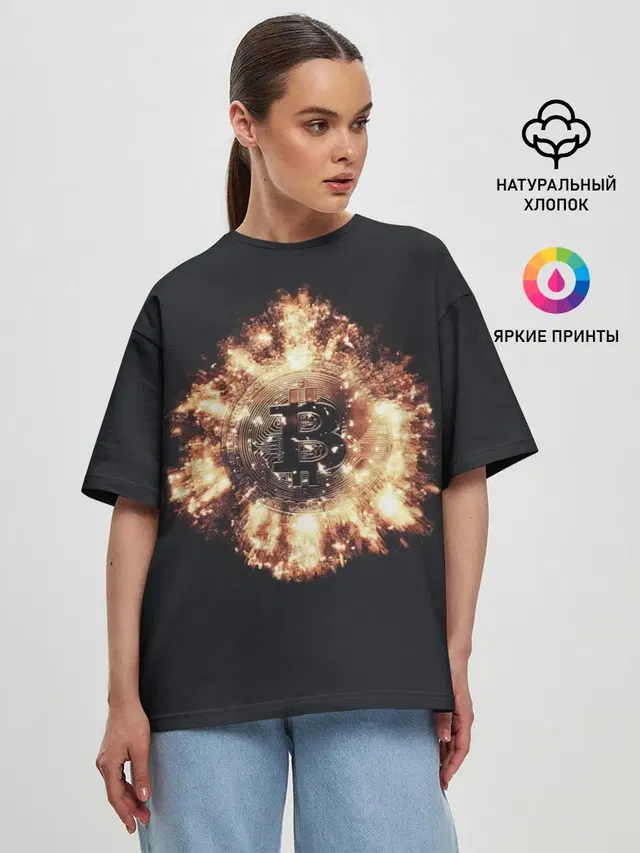 Женская футболка оверсайз