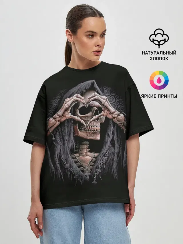Женская футболка оверсайз