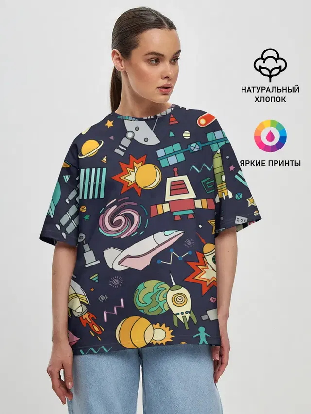 Женская футболка оверсайз