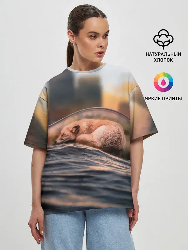 Женская футболка оверсайз