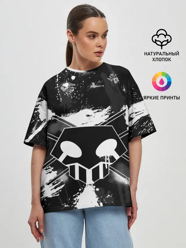 Женская футболка оверсайз