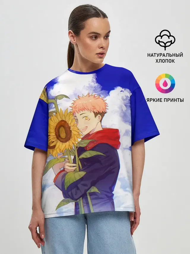 Женская футболка оверсайз