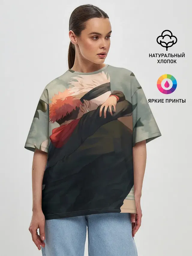 Женская футболка оверсайз