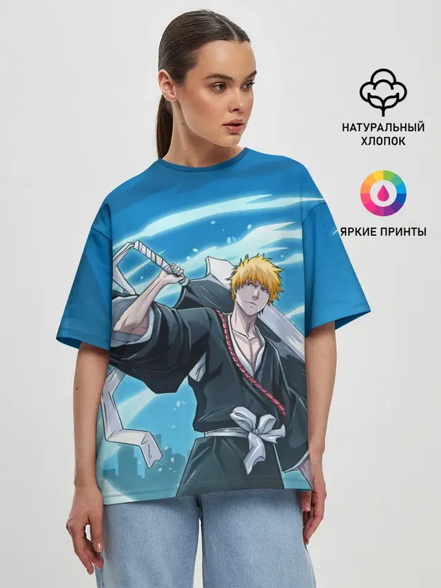 Женская футболка оверсайз