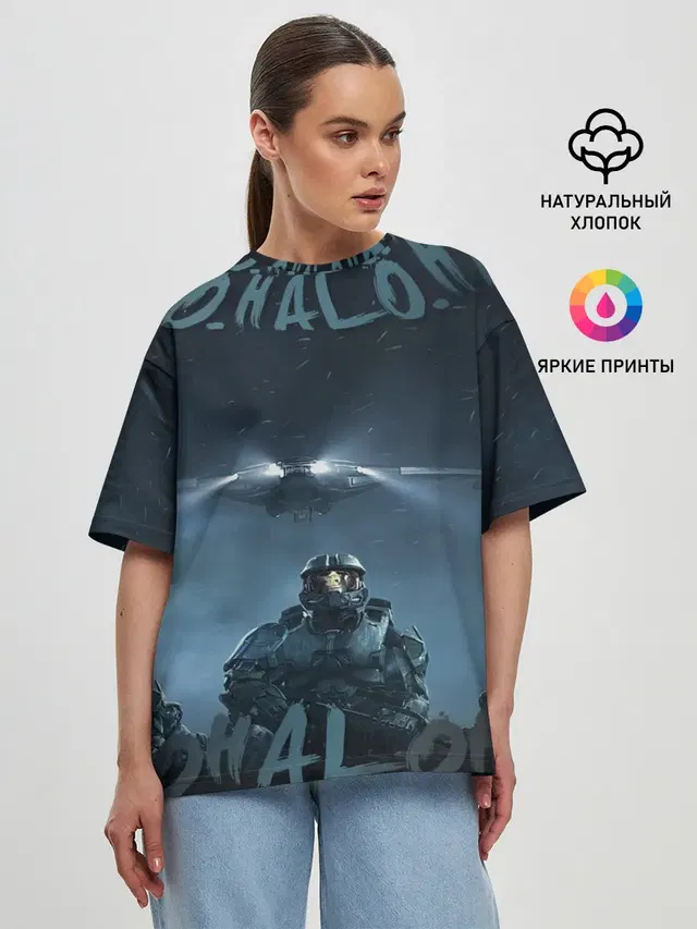 Женская футболка оверсайз