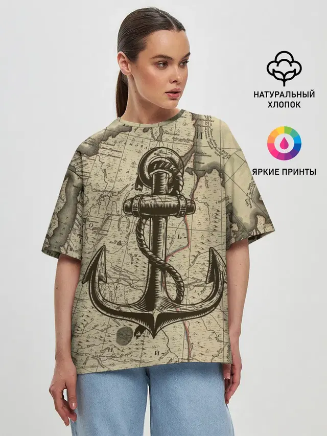 Женская футболка оверсайз