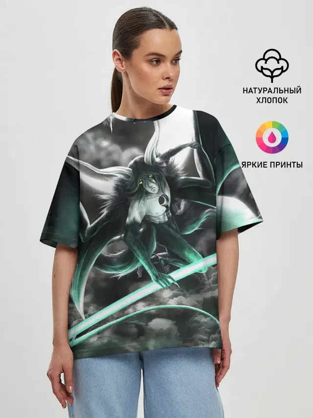 Женская футболка оверсайз с принтом «Horns — Ulquiorra Schiffer Bleach»