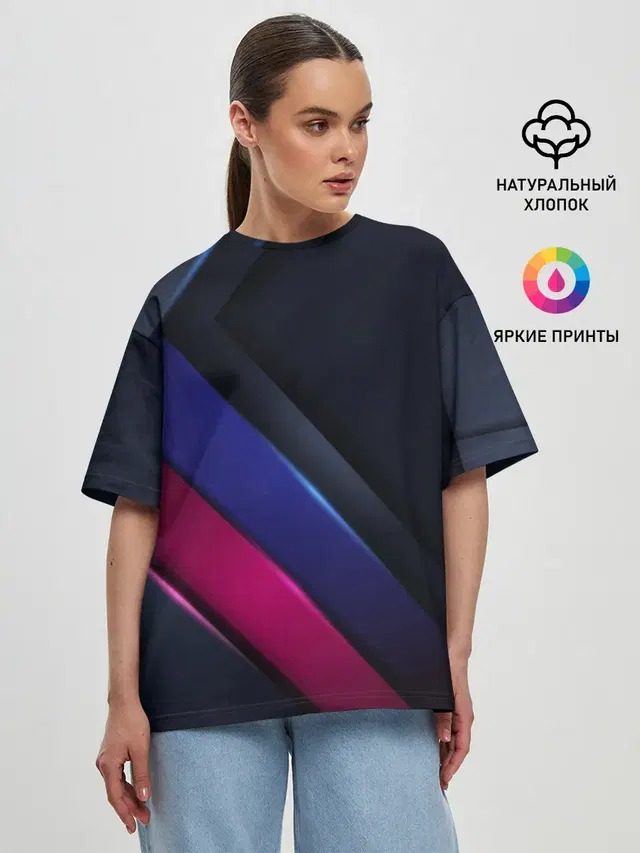 Женская футболка оверсайз