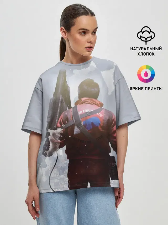 Женская футболка оверсайз с принтом «Акира — Akira»