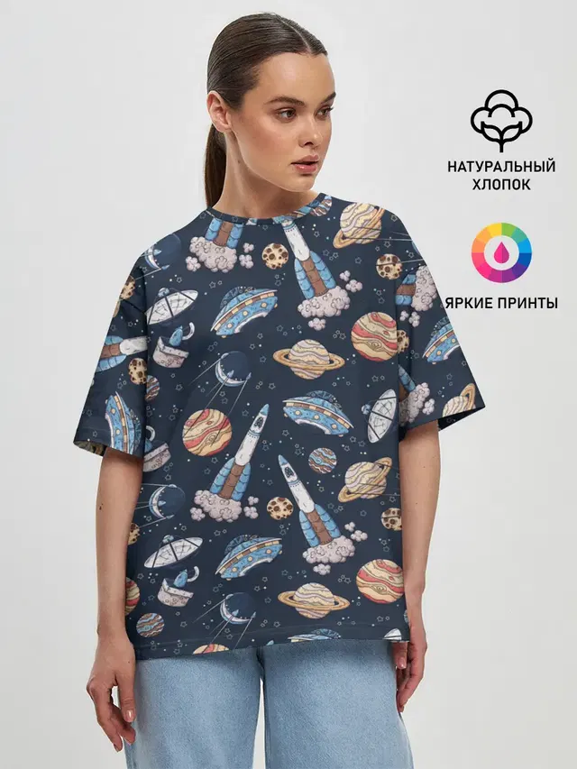 Женская футболка оверсайз