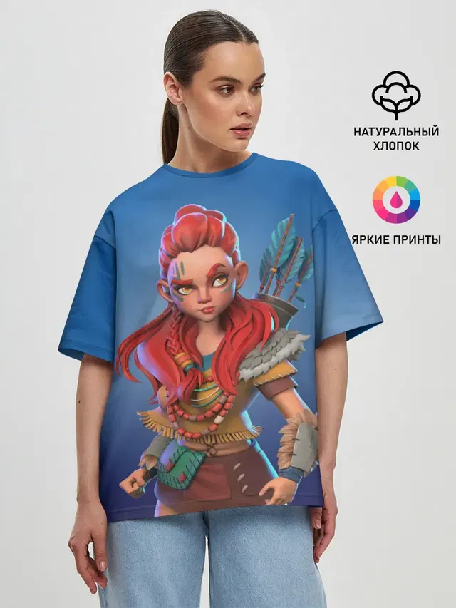 Женская футболка оверсайз
