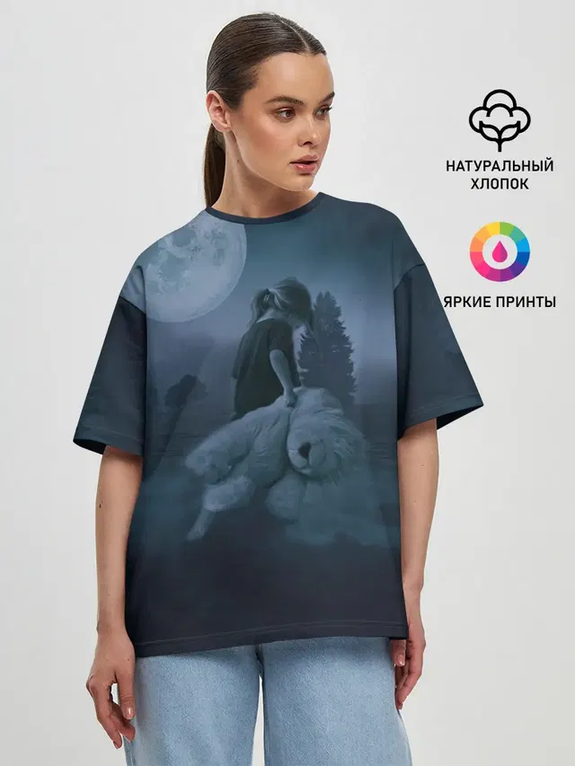 Женская футболка оверсайз