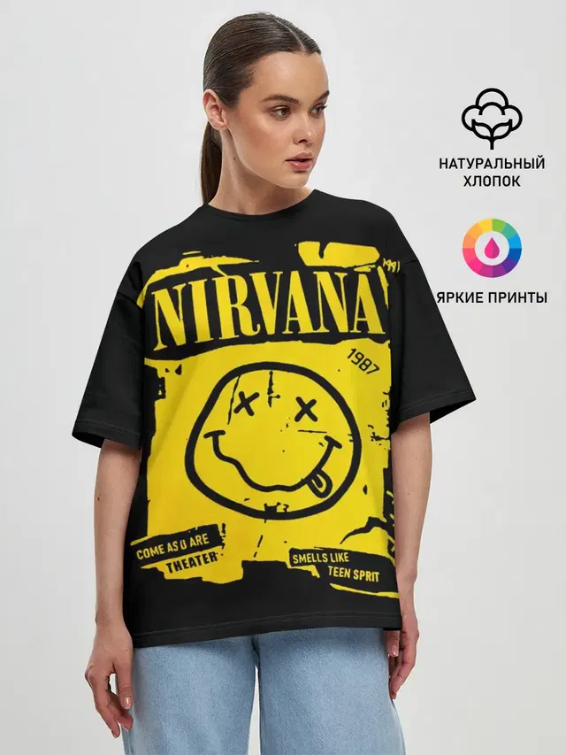 Женская футболка оверсайз