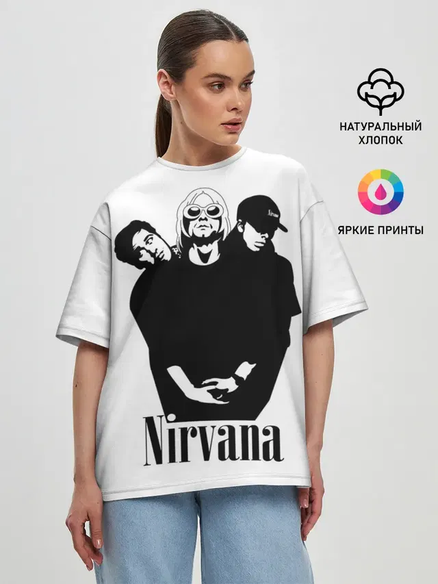 Женская футболка оверсайз