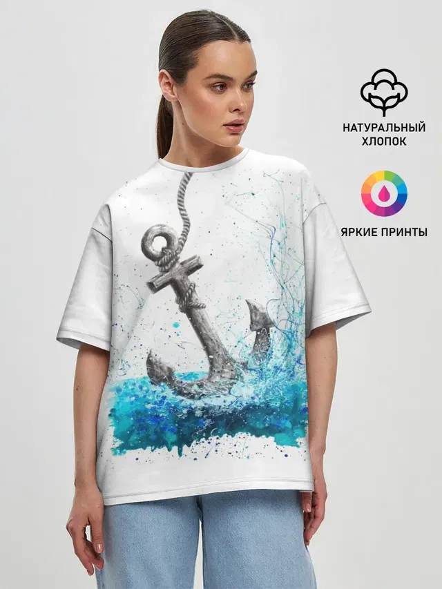 Женская футболка оверсайз