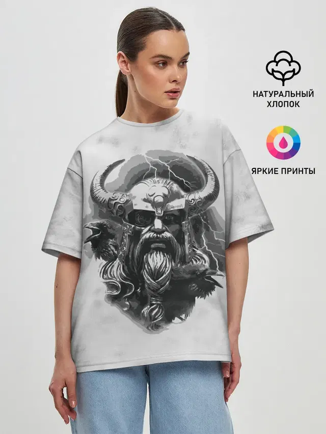 Женская футболка оверсайз