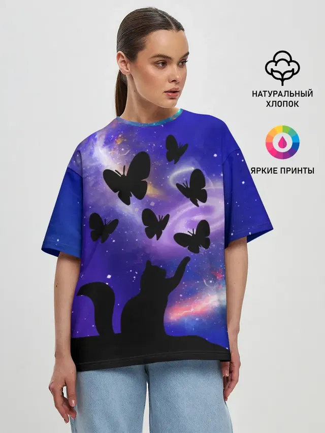 Женская футболка оверсайз