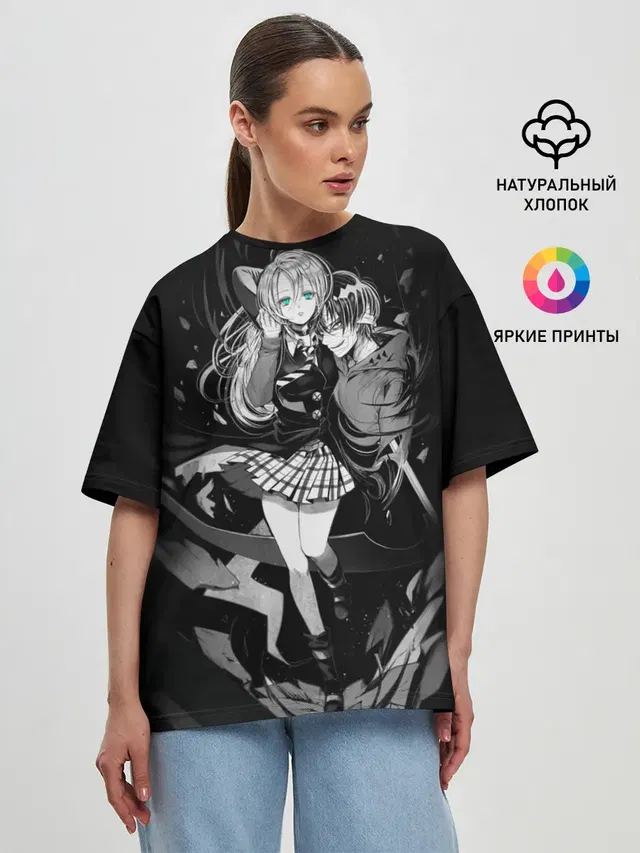 Женская футболка оверсайз