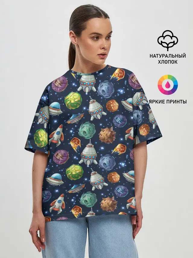 Женская футболка оверсайз
