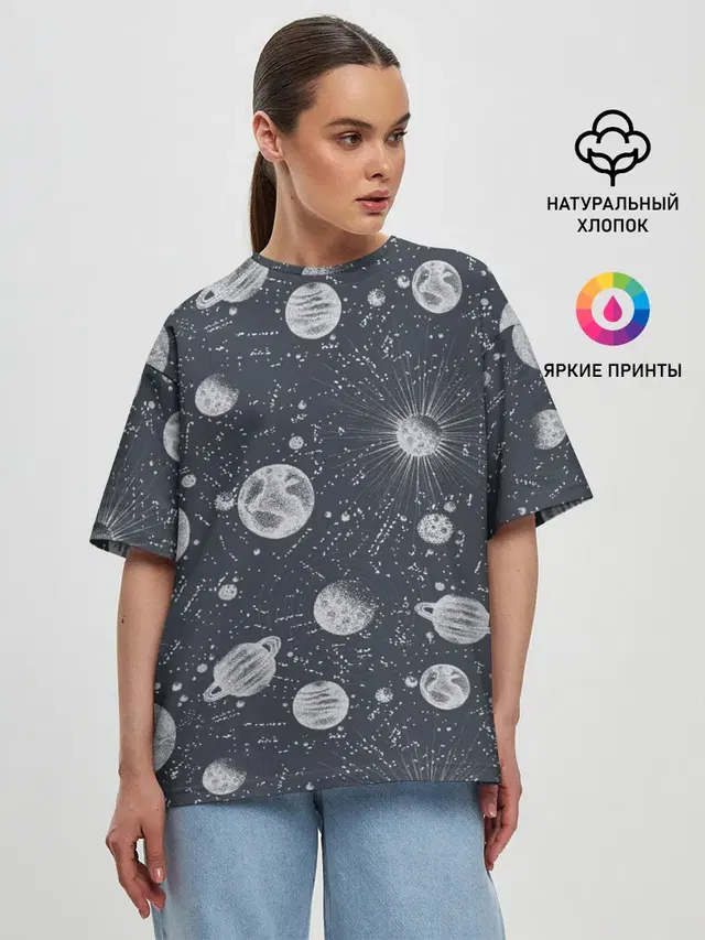 Женская футболка оверсайз